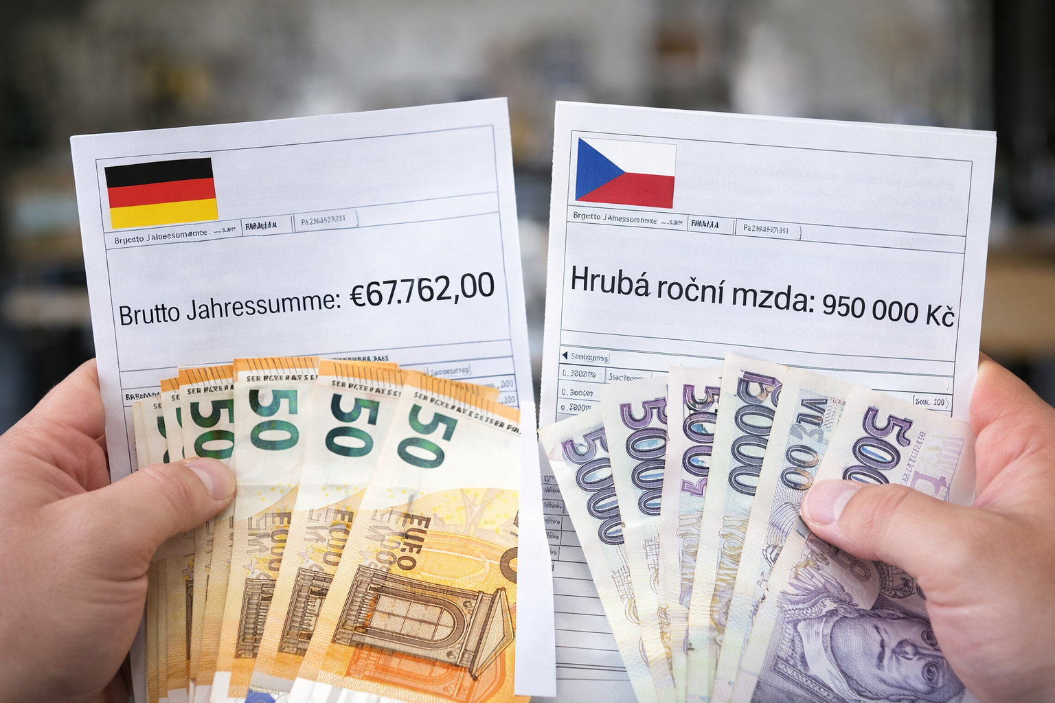 Kolik si Němci opravdu vydělají v roce 2026? Češi si na německé platy musí ještě pár let počkat