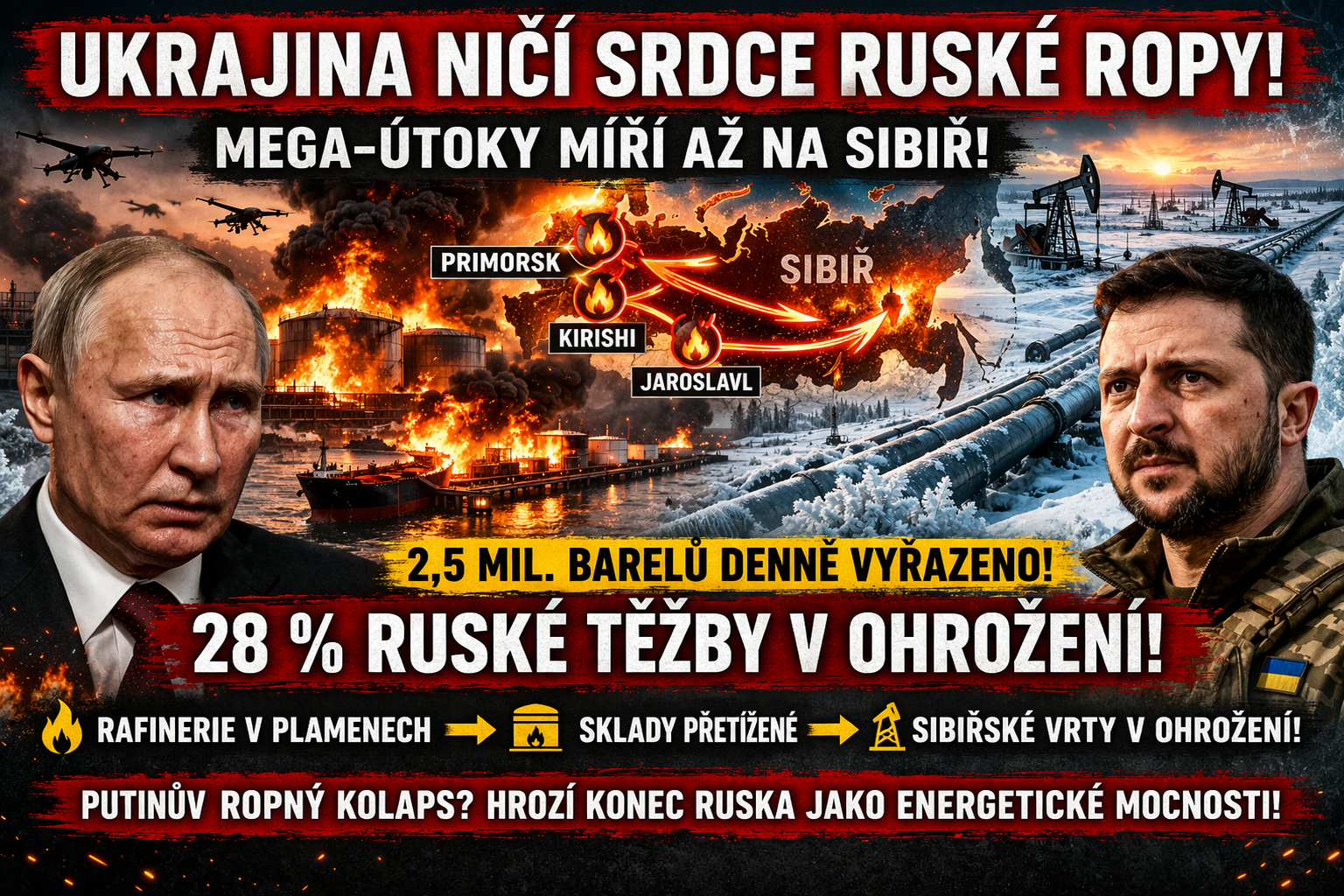 Excelentní německý analytik Mark Reicher tvrdí, že Ukrajina míří ve skutečnosti na samotné srdce ruské ropné moci - na těžbu v Sibiři