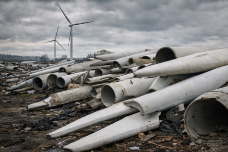 Temná stránka zelené energie: Německý skandál s odpadem z větrníků končí i v Česku