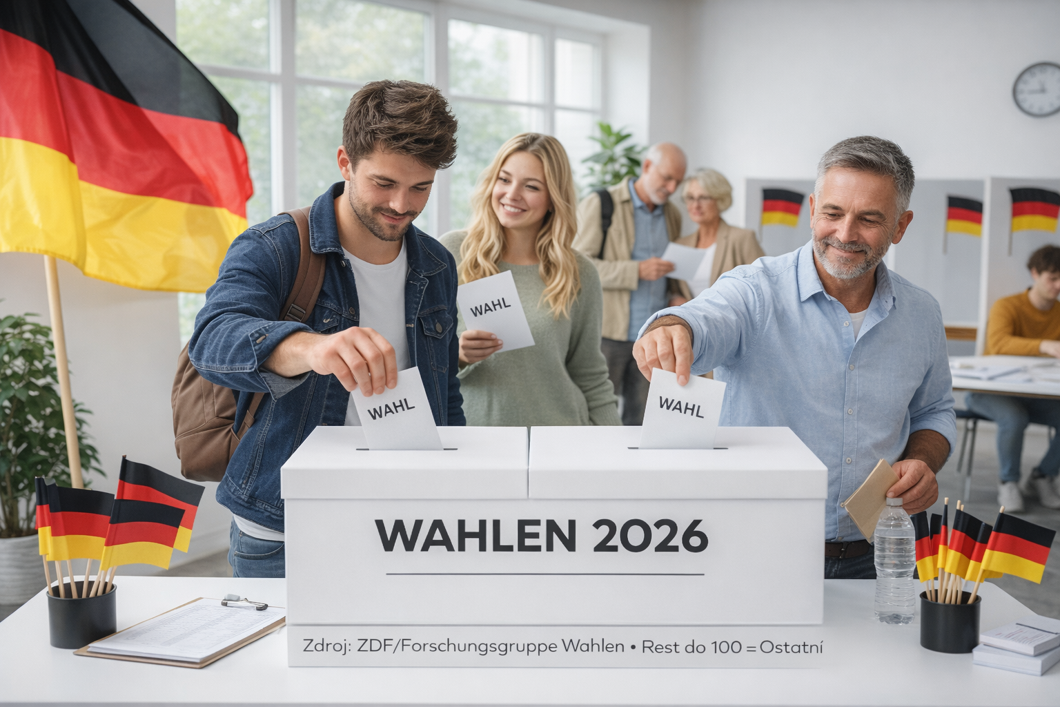 Šok z německých voleb: Mladí masivně volí AfD, SPD ztrácí své voliče