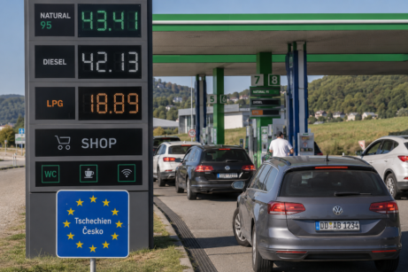Vyplatí se jezdit tankovat do Česka? Německá média ukazují, že rozdíly v cenách paliv zůstávají výrazné i po skončení cenového stropu
