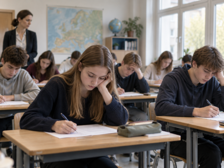 Napětí při školním testu