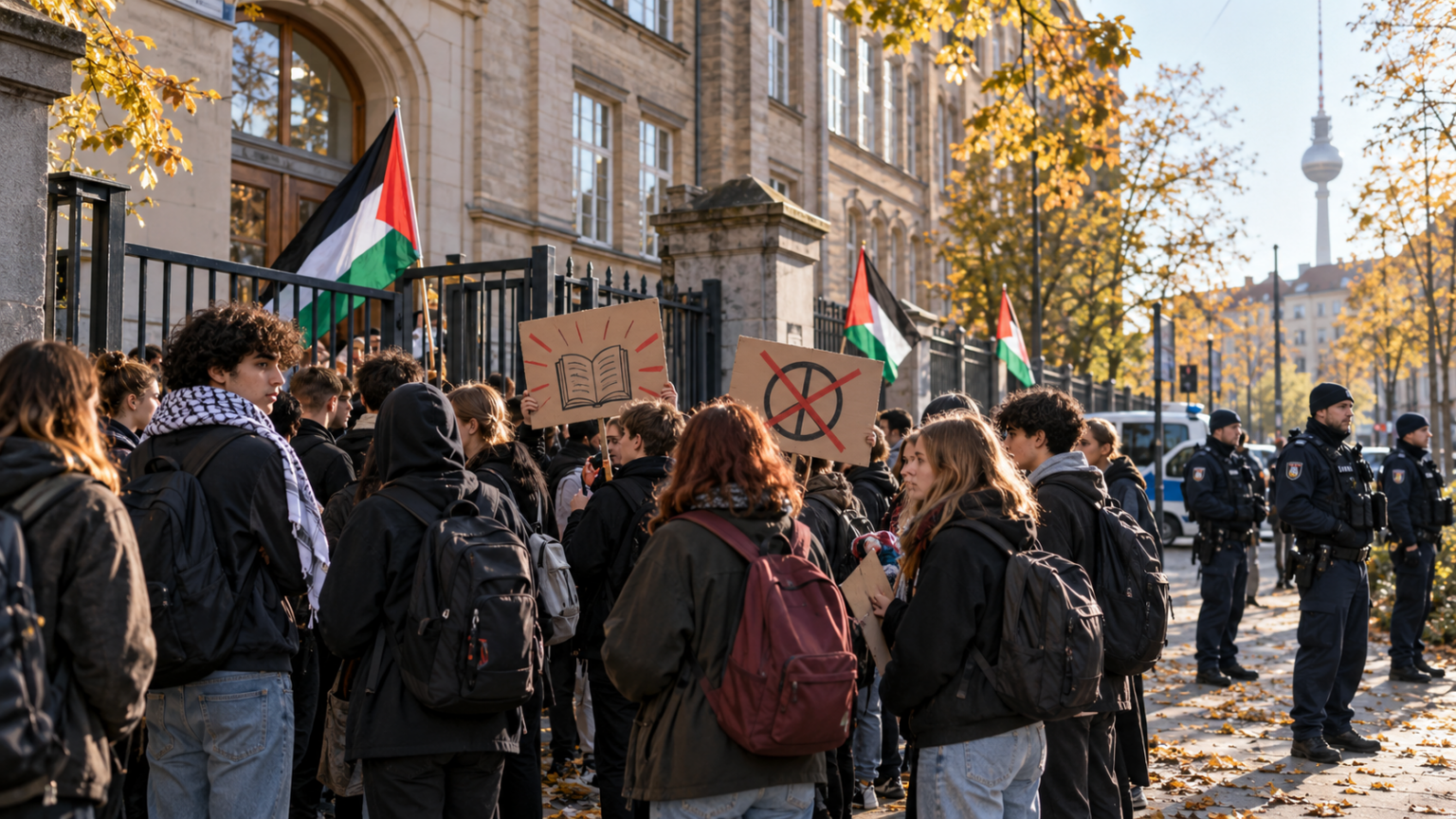 Studentské protesty z Francie se přelévají do Německa. V Berlíně žáci blokovali vstupy do škol